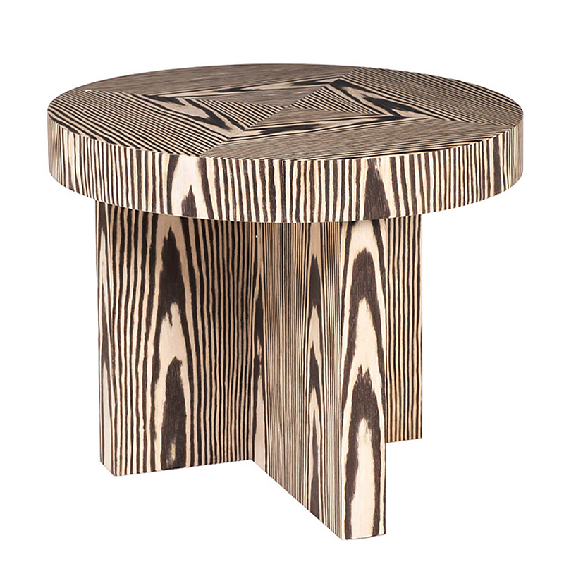 Столик журнальный круглый с полосатым узором Zebroids  в Ростове-на-Дону | Loft Concept 
