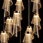 Люстра каскадная с 10-ю прозрачными плафонами Wave Line варинант исполнения - 7 | Loft Concept в Ростове-на-Дону