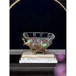 Чаша квадратная из прозрачного стекла с фигурками разноцветных птиц Eden Garden варинант исполнения - 2 | Loft Concept в Ростове-на-Дону