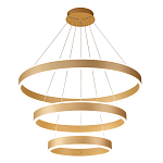 Люстра подвесная светодиодная с тремя золотистыми кольцами Ring Horizontal варинант исполнения - 1 | Loft Concept в Ростове-на-Дону