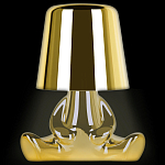 Настольная лампа фигурная золотого цвета с гладким абажуром Высота 16 см Sophia варинант исполнения - 1 | Loft Concept в Ростове-на-Дону