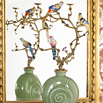 Фарфоровый подсвечник с бронзовым декором Eden Garden варинант исполнения - 5 | Loft Concept в Ростове-на-Дону