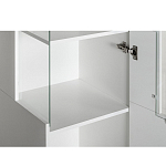 Шкаф-витрина белая с полками и стеклянной дверью Strict Lines варинант исполнения - 3 | Loft Concept в Ростове-на-Дону