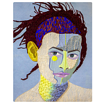 Картина с вышивкой Портрет wall panel People with the yellow ear 2 варинант исполнения - 3 | Loft Concept в Ростове-на-Дону