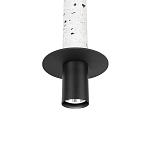 Подвесной светильник с узким цилиндрическим плафоном и черным металлическим декором Concrete Pipe варинант исполнения - 12 | Loft Concept в Ростове-на-Дону