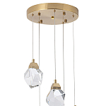 Каскадная люстра с 5-ю хрустальными плафонами Esme Crystal Brass Chandelier варинант исполнения - 3 | Loft Concept в Ростове-на-Дону