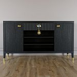 Комод-буфет Elsa Dreams Black с открытыми полками   варинант исполнения - 6 | Loft Concept в Ростове-на-Дону