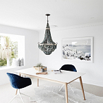 Люстра каплевидной формы украшенная серыми бусинами Wooden Beads Grey Chandelier варинант исполнения - 2 | Loft Concept в Ростове-на-Дону