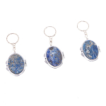 Зеркало брелок карманное двухстороннее из натурального камня Лазурит Stone Mirrors варинант исполнения - 4 | Loft Concept в Ростове-на-Дону