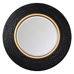 Зеркало в черной фактурной раме с золотым кантом Summon the Light варинант исполнения - 1 | Loft Concept в Ростове-на-Дону