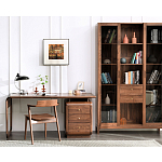 Стол рабочий округлой формы с 3-мя ящиками  Working Moonnut Table варинант исполнения - 1 | Loft Concept в Ростове-на-Дону