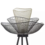 Торшер с трехъярусным плафоном из металлической сетки Metal Mesh Floor Lamp варинант исполнения - 5 | Loft Concept в Ростове-на-Дону