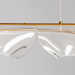 Люстра линейная с 3-мя белыми волнистыми плафонами Wave Line варинант исполнения - 9 | Loft Concept в Ростове-на-Дону