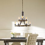 Люстра с цилиндрическим плафонами из толстого волнистого стекла в индустриальном стиле Feiss варинант исполнения - 7 | Loft Concept в Ростове-на-Дону