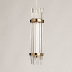 Подвесной светильник с цилиндром из прозрачных стеклянных трубок Nembus варинант исполнения - 3 | Loft Concept в Ростове-на-Дону