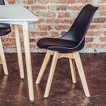 Стул с основой из пластика и мягким сиденьем Arvika Black варинант исполнения - 9 | Loft Concept в Ростове-на-Дону