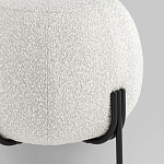 Пуф в ткани букле молочного цвета Pikelet варинант исполнения - 3 | Loft Concept в Ростове-на-Дону