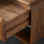 Прикроватная деревянная тумба с ящиком и нишей для хранения Moon Walnut Furniture варинант исполнения - 5 | Loft Concept в Ростове-на-Дону