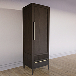 Узкий Шкаф Primo с 2 выдвижными ящиками Темный орех варинант исполнения - 3 | Loft Concept в Ростове-на-Дону