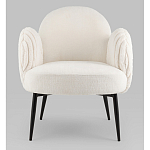 Полукресло Wave Stripes букле белый варинант исполнения - 4 | Loft Concept в Ростове-на-Дону