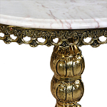 Стол круглый с мраморной столешницей Coffee De Bronze варинант исполнения - 1 | Loft Concept в Ростове-на-Дону