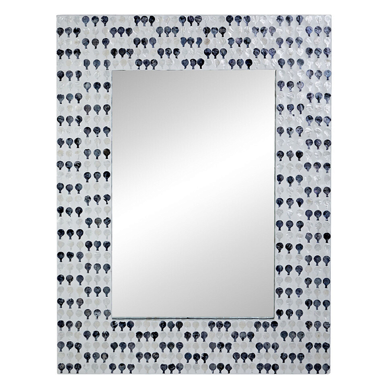 Прямоугольное зеркало с инкрустацией раковинами устриц Mother оf Pearl Facets  в Ростове-на-Дону | Loft Concept 