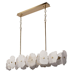 Люстра подвесная линейная с текстурированными мраморными элементами Marble square варинант исполнения - 3 | Loft Concept в Ростове-на-Дону