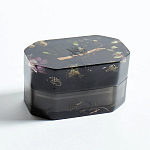 Шкатулка из эпоксидной смолы с цветами черная Epoxy Resin Box Black варинант исполнения - 4 | Loft Concept в Ростове-на-Дону