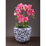 Кашпо с орнаментом в сочетании белого и синего цвета Artistic Flowerpot варинант исполнения - 4 | Loft Concept в Ростове-на-Дону