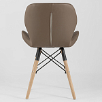 Стул с коричневым сиденьем из экокожи JEROEN варинант исполнения - 4 | Loft Concept в Ростове-на-Дону