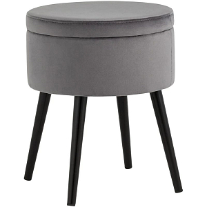 Пуф с ящиком Brianna серый велюр