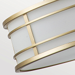 Подвесной светильник цвета латунь с белым матовым плафоном с геометрическим рисунком Feiss варинант исполнения - 6 | Loft Concept в Ростове-на-Дону