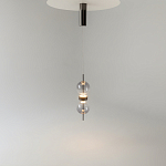 Подвесной светильник с плафоном из стекла с зеркальным градиентом Double Moon варинант исполнения - 4 | Loft Concept в Ростове-на-Дону