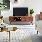 ТВ-тумба с двумя раздвижными дверцами Toinette Brown TV Stand варинант исполнения - 8 | Loft Concept в Ростове-на-Дону