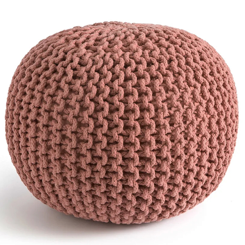    Pink Knitted Ball Pouf   -- | Loft Concept 