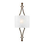 Бра с цилиндрическим тканевым абажуром белого цвета Feiss варинант исполнения - 1 | Loft Concept в Ростове-на-Дону