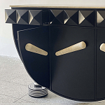 Дизайнерский комод полукруглый черный с 3-мя фактурным ящиками Occasion варинант исполнения - 3 | Loft Concept в Ростове-на-Дону