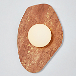 Бра с каменным основанием и плафоном из стекла Brown Shaw Marble Lighting варинант исполнения - 1 | Loft Concept в Ростове-на-Дону