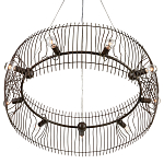 Люстра круглая из тонких прутьев Thin Bronze Rods варинант исполнения - 2 | Loft Concept в Ростове-на-Дону