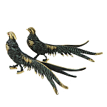 Статуэтка бронзовая синяя пара Фазаны Bronze Birds варинант исполнения - 1 | Loft Concept в Ростове-на-Дону