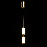 Подвесной светильник с двумя белыми рифлеными цилиндрическими плафонами Golden Swirl варинант исполнения - 3 | Loft Concept в Ростове-на-Дону