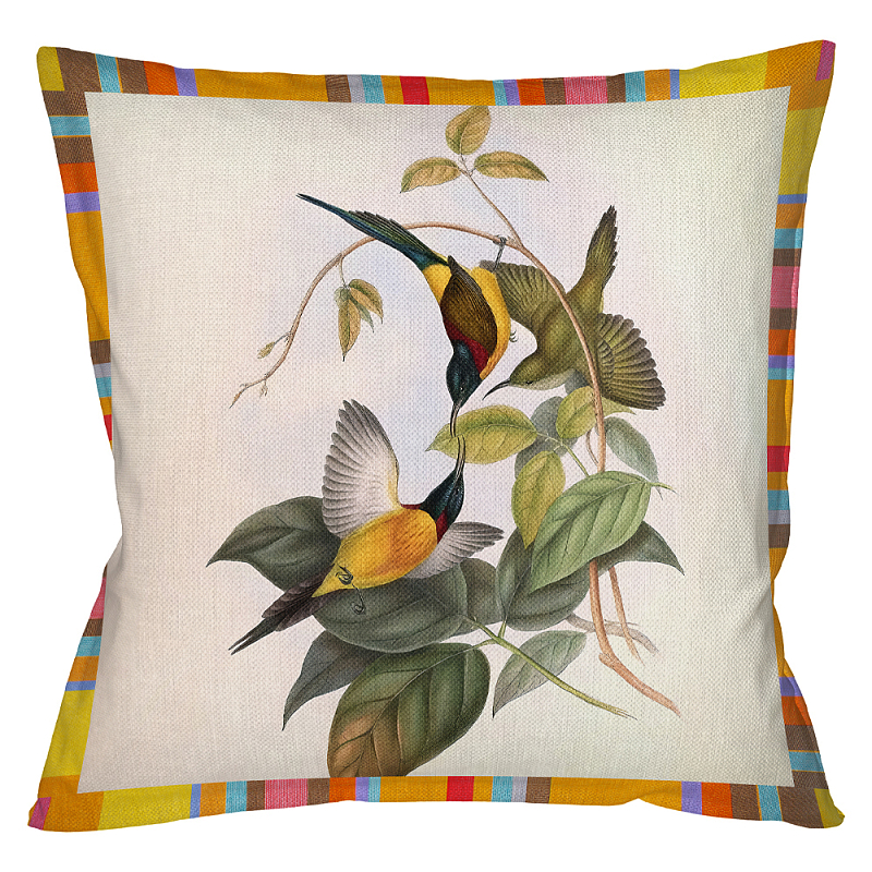            Blooming Birds Colorful Cushion    -- | Loft Concept 