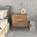 Тумба прикроватная из массива дуба с 2-мя ящиками Tasteful Furniture варинант исполнения - 2 | Loft Concept в Ростове-на-Дону