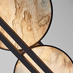 Бра из двух каменных дисков в металлической раме Constellation варинант исполнения - 3 | Loft Concept в Ростове-на-Дону