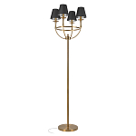 Торшер с металлическим основанием бронзового цвета с черными конусовидными абажурами Dignity варинант исполнения - 1 | Loft Concept в Ростове-на-Дону