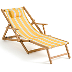 Шезлонг из акации и ткани Venezuela варинант исполнения - 3 | Loft Concept в Ростове-на-Дону