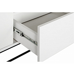 ТВ-тумба белая с  2-мя дверцами и ящиком Strict Lines варинант исполнения - 4 | Loft Concept в Ростове-на-Дону