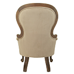 Кресло с мягкой обивкой из светло-коричневого велюра на 4-х деревянных ножках Evelyn Classical Armchair варинант исполнения - 2 | Loft Concept в Ростове-на-Дону