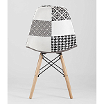 Пластиковый стул на ножках из массива бука Eames Черно-Белый Пэчворк варинант исполнения - 4 | Loft Concept в Ростове-на-Дону