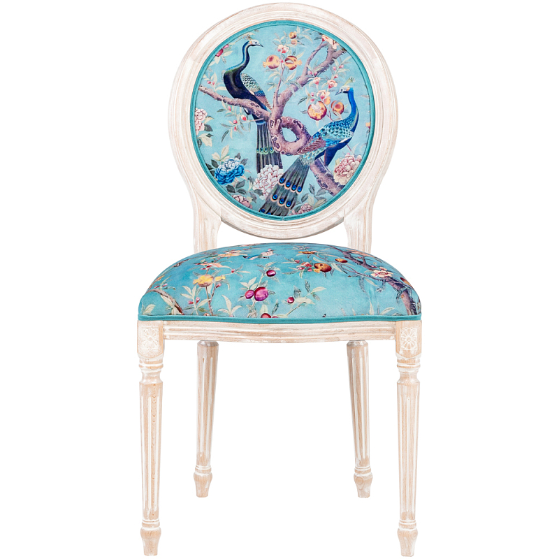          Turquoise Beige Chinoiserie Garden Chair  ̆   -- | Loft Concept 